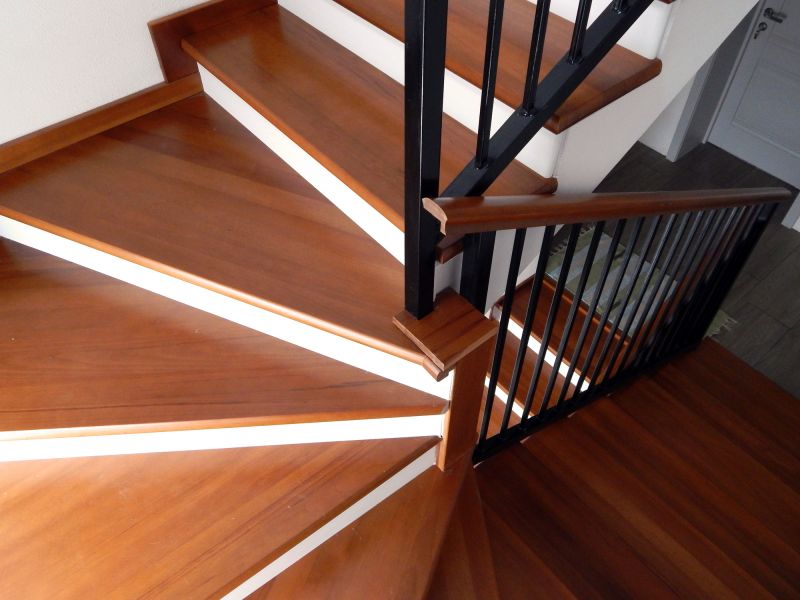 Wood Stairs with Railing